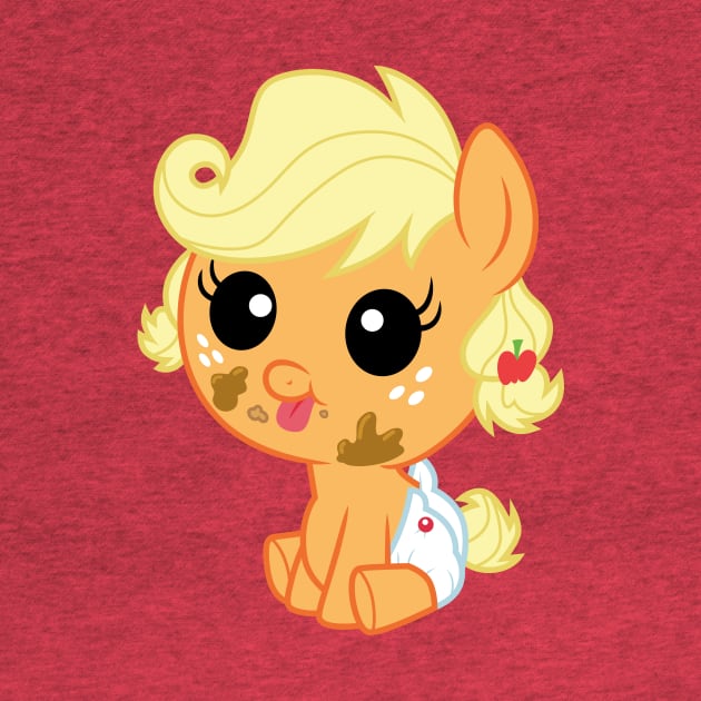 Messy Baby Applejack by CloudyGlow